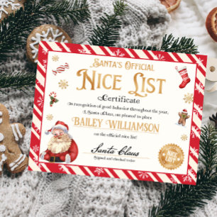Certificado Personalizado De Santa Claus