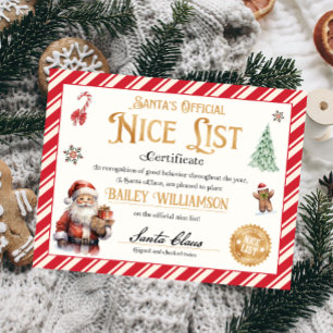 Certificado Personalizado De Santa Claus
