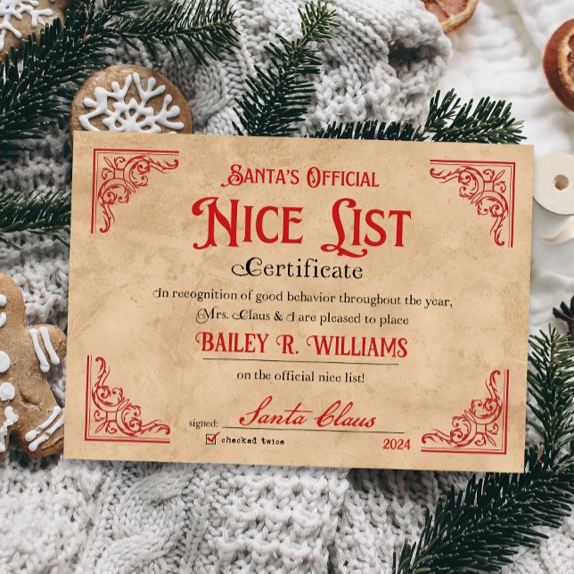 Certificado Personalizado De Santa Claus (Criador carregado)