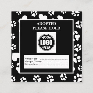 Certificado Preto de Adoção de Animais de Estimaçã