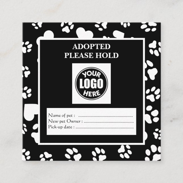 Certificado Preto de Adoção de Animais de Estimaçã (Frente)