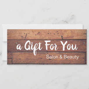 Certificado Rustic Country Na moda Salon Gift