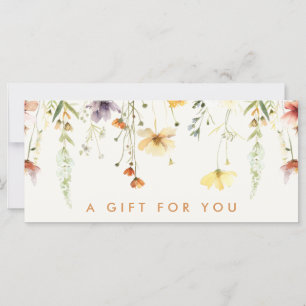 Certificado Rustic Wildflower Gift