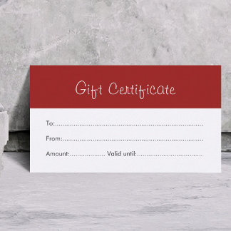 Certificado Simples Elegante de Bela Branca Vermel