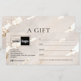 Certificado/Voucher de Presente de Luxo Moderno co