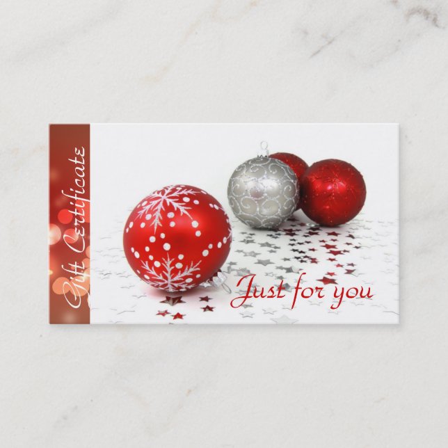 Certificados de presente de época natalícia da (Frente)