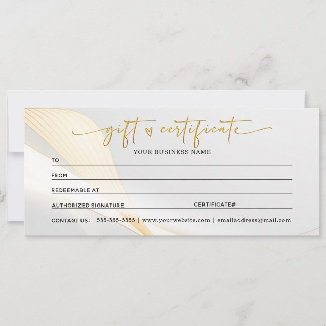 Certificados de Presente de Ouro para a Minha Empr (Frente)