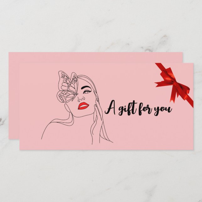 Certificados de presente de salão de beleza (Frente/Verso)