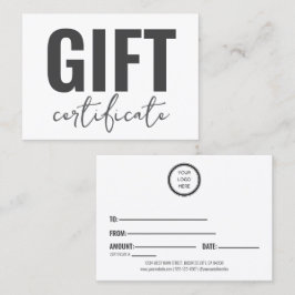 Certificados de Presente Empresariais Personalizad