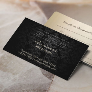 Certificados de presente escuros elegantes do