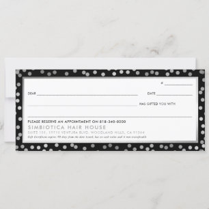 CERTIFICADOS GIFT vírgam confetti pontos prateados