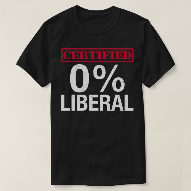 Certified Zero Percent Liberal, 0 Liberal Pullover (Frente do Design)