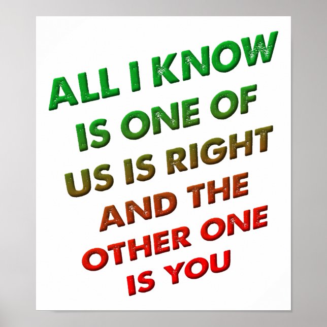 Certo, seu Poster engraçado (Frente)