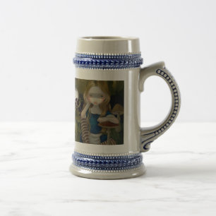 Cerveja "Alice caneca de uma paisagem de Bosch"