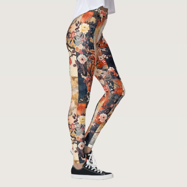 Cerveja Blossom Kimono Splice Leggings - Bonito (Direita)