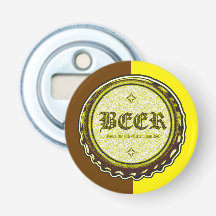 CERVEJA - boné de garrafa Brown e amarelo