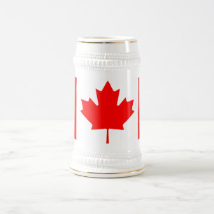 Cerveja Caneca com a bandeira de Canadá