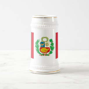 Cerveja Caneca com a bandeira de Peru