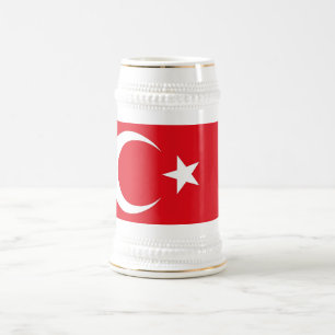 Cerveja Caneca com a bandeira de Turquia