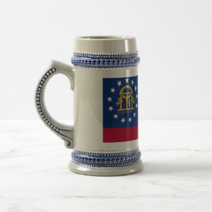 Cerveja Caneca com a bandeira do estado de Geórgia - EUA