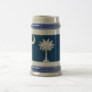 Cerveja Caneca com a bandeira do estado de South Carolina