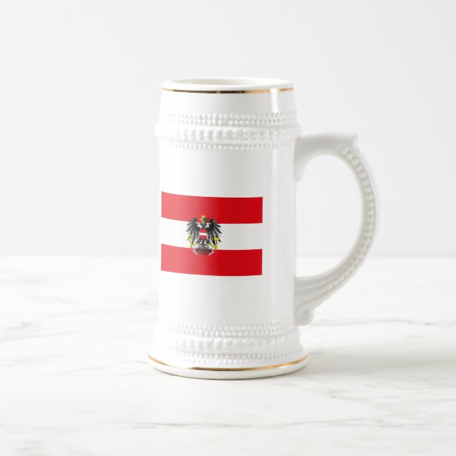 Cerveja Caneca da bandeira de Áustria (Direita)