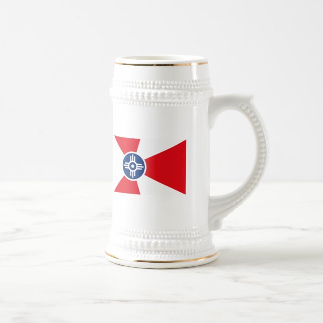 Cerveja Caneca da bandeira de Wichita (Direita)