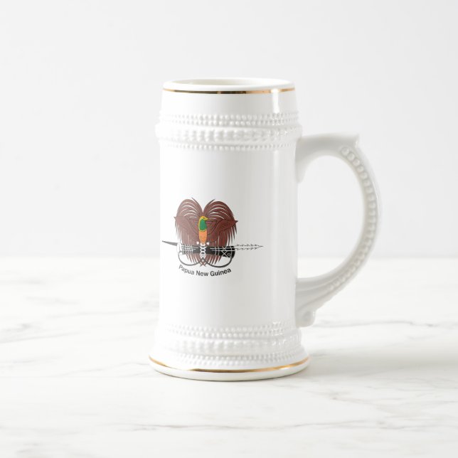 Cerveja Caneca da brasão de Papuá-Nova Guiné (Direita)