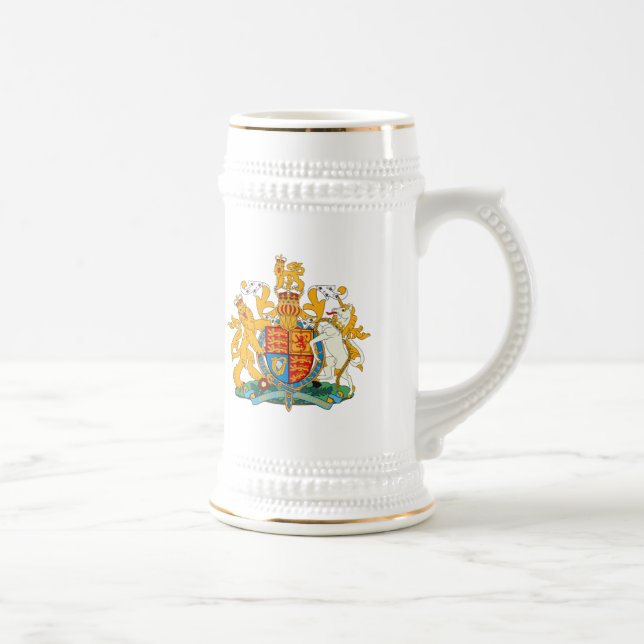Cerveja Caneca da brasão de Reino Unido (Direita)