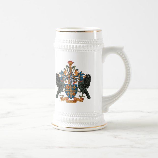 Cerveja Caneca da brasão de St Lucia (Direita)