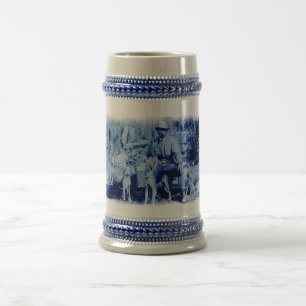 Cerveja Caneca de Cerâmica Caçador Antigo Com Seus Cães