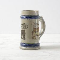 Caneca de Gato Engraçado Sem Conversa Antes do Caf