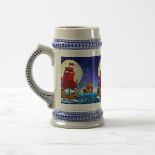 Cerveja caneca de navio pirata