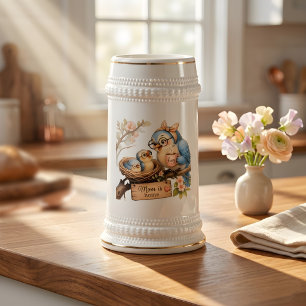 Cerveja Caneca de Pássaro Mãe em Casa Presente Fofo para M