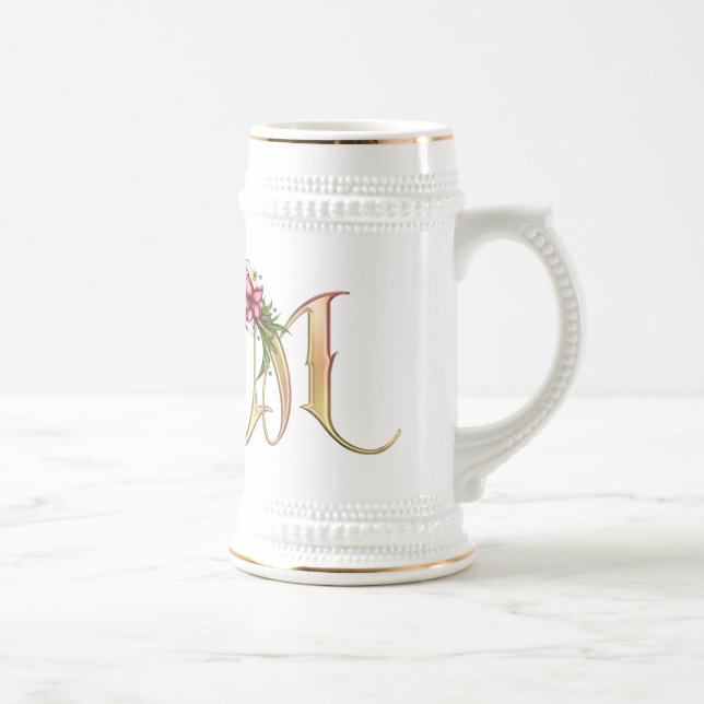 Cerveja Caneca de Presente Monograma M (Direita)