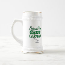 Caneca Inspiradora de Pequenos Passos Diários