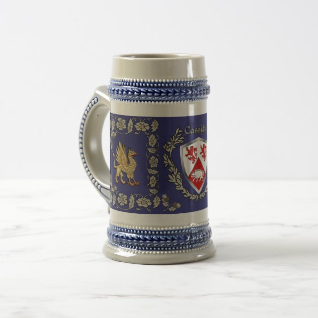 Cerveja Cassidy/O'Cassidy Irish Shield Griffin Caneca de c (Frente Esquerda)