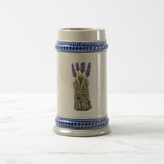 Cerveja Conjunto de Lavanda e Salvia em Caneca de Cerâmica (Centro)