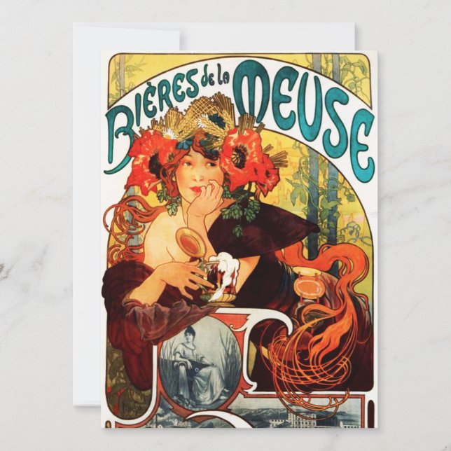 Cerveja de Alphonse Mucha dos convites do musa (Frente)