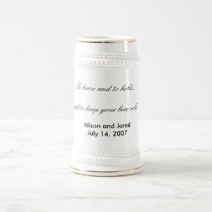 Cerveja Favor ou presente do casamento da caneca de