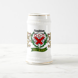 Cerveja Fitzgibbon Irish Shield Personalizado Caneca de ce