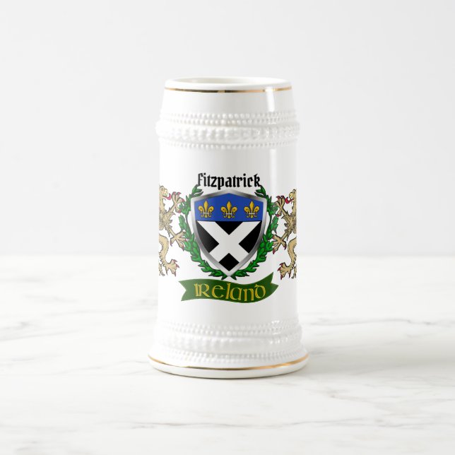 Cerveja Fitzpatrick Irish Shield Personalizado Caneca de c (Centro)