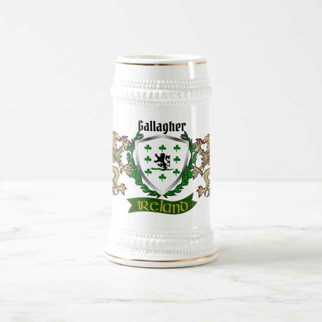 Cerveja Gallagher/O'Gallagher Irish Shield Beer Caneca de  (Centro)