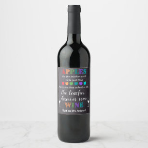 Cerveja Maçãs para o rótulo da garrafa de vinho do prof