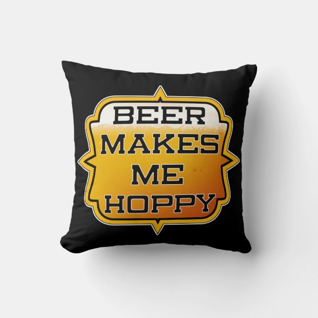 Cerveja Me Faz FELIZ - Almofada 40cm x 40cm (Frente)