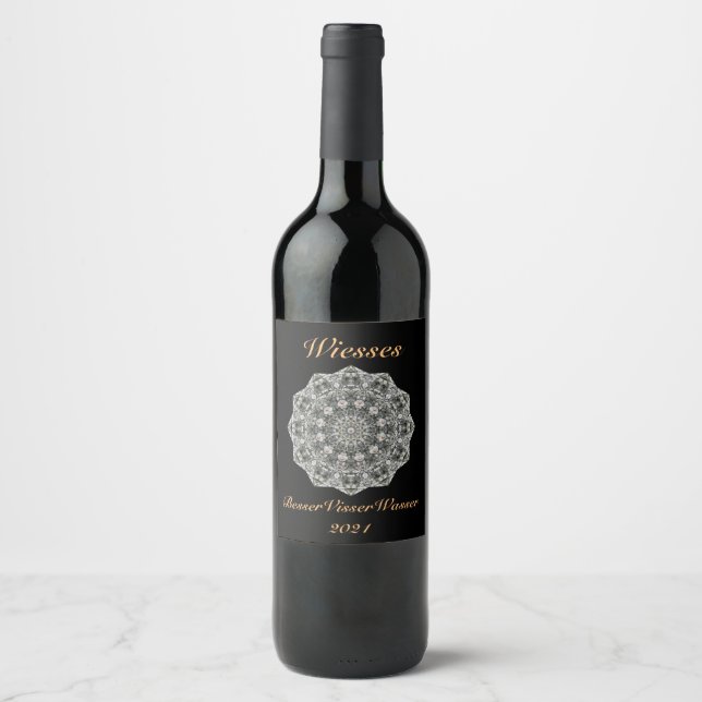 Cerveja Modelo de rótulo de garrafa Mandala Elegante (Frente)