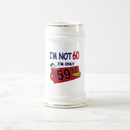 Cerveja Não tenho 60 Humor Caneca de Aniversário