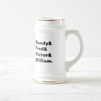 Cerveja O costume nomeia padrinhos de casamento caneca de