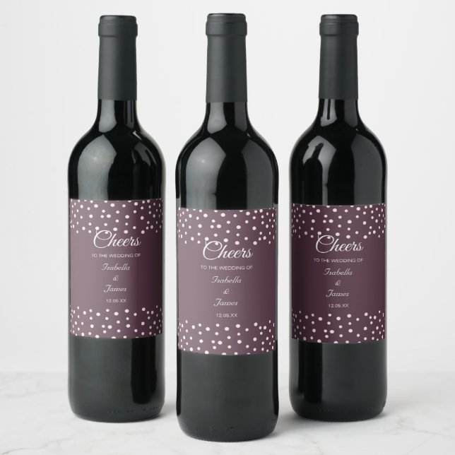 Cerveja Pérolas Elegantes no Rótulo de Garrafa de Vinho de (Garrafas)