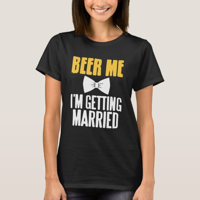 Cerveja pra mim Estou Casando Camisa de Festa de D (Frente)